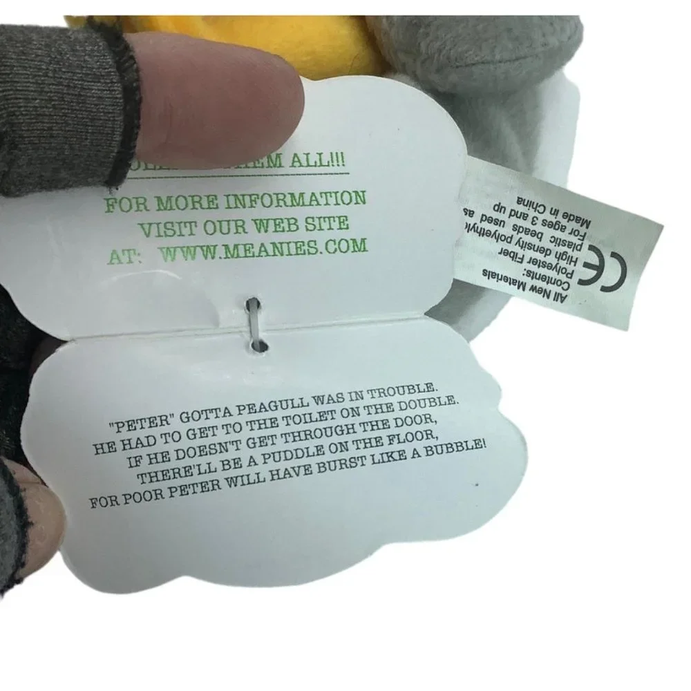 Vtg Meanies Series 1 Peter Gotta Peagull the Seagull Who Needs to Pee Plush Bird